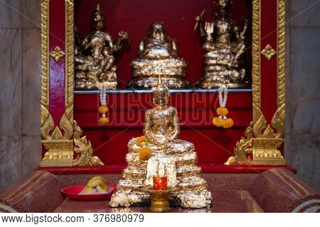 Samut Sakorn, Thailand - February 15, 2020 : Sanlugmuang Samut Sakorn (chao Po Vichian Chot) This Sh