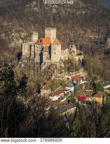 Hardegg, The Smallest Town In Lower Austria With Its Castle In Early Spring
