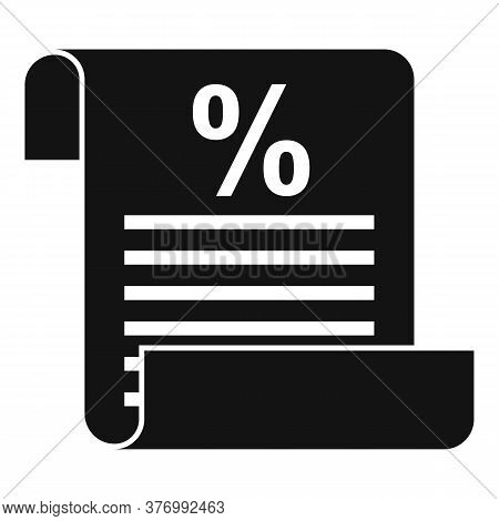 Tax Inform Paper Icon. Simple Illustration Of Tax Inform Paper Vector Icon For Web Design Isolated O