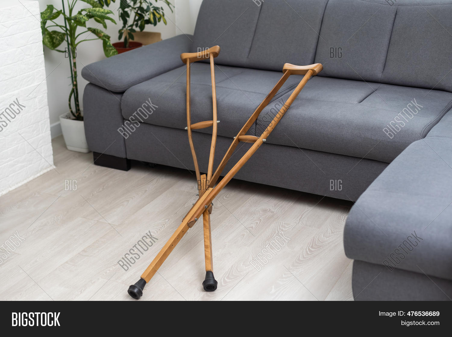 Crutches. Fractured Image & Photo (Free Trial) Bigstock