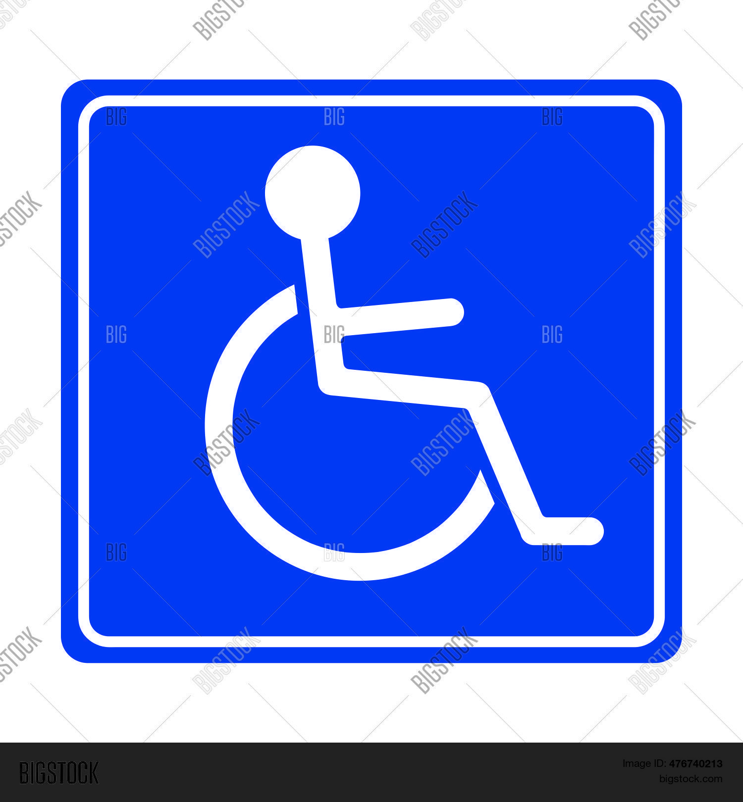 Blue Handicap Sign Vector & Photo (Free Trial) Bigstock