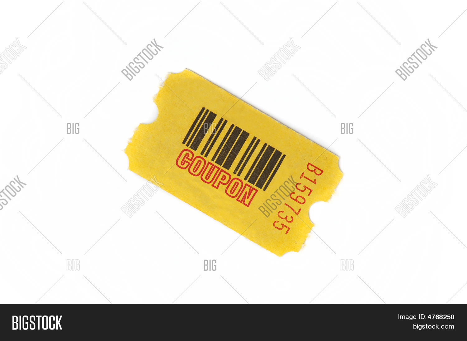 Yellow Coupon Serial Image & Photo (Free Trial) Bigstock