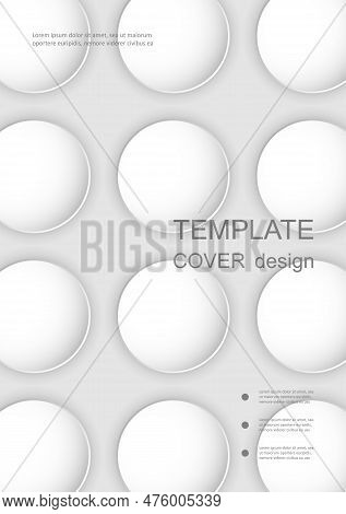 Circular Background With Concentric Elements. Minimal Abstract Clean Paper 3d Design Template. Conce