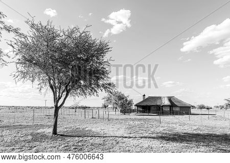 Upington, South Africa - Feb 24, 2023: A Chalet At Kalahari Monate Lodge On Road R360 North Of Uping