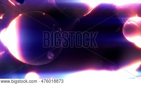 Fashion Pink Transparent Glass Spheres With Intensive Shine - Abstract 3d Illustration