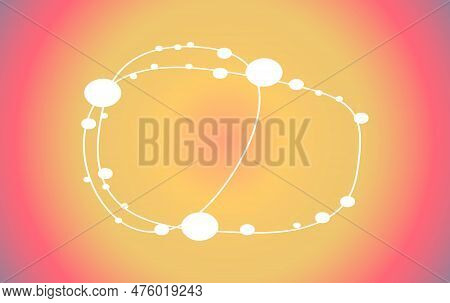Holographic Gradient Background With Round Y2k Frame. Iridescent Background In Soft Pastel Shades Fo