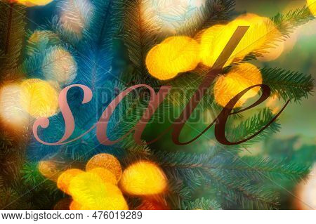 A Background Picture Of Festive Bokey Blurry Christmas Lights During The Holiday Season And Sale Sig