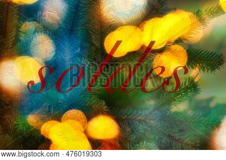 A Background Picture Of Festive Bokey Blurry Christmas Lights During The Holiday Season And French S