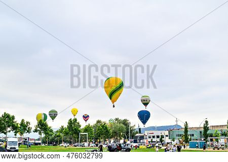 Igualada, Barcelona, July 07 De 2022. 26th European Balloons Festival. Concentration Of Hot Air Ball