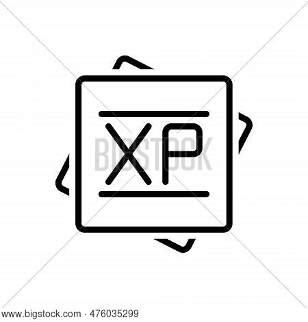 Black Line Icon For Xp Currency Economy Money Banking Exchange American Dollar Initial Letters