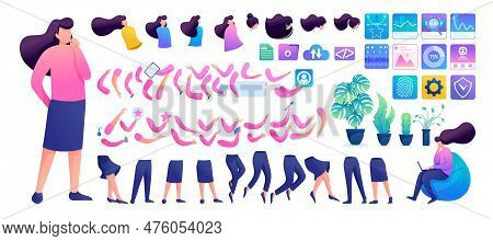 Constructor For Creating A Young Girl N1. Create Your Own Character With A Set Of Hands And Feet. Fl