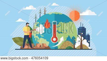 Save Planet. Earth Day. Climate Change Global Warming Concept Nature Environment Danger Energy Busin