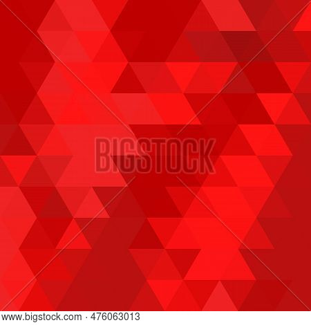 Red Triangular Abstract Background. Presentation Template. Polygonal Style.