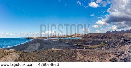 Scenic Volcanic Beach And Coastal Landscape At Janubio Salt Mine In Small Village Of Janubio Near Pl
