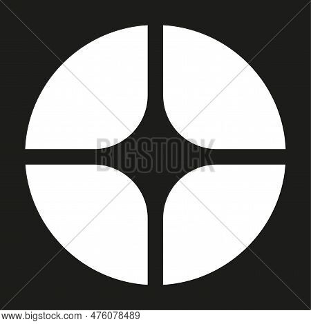 Abstract Circle, Circular Geometric Graphic, Icon And Symbol. Radial, Concentric Element, Logo Shape