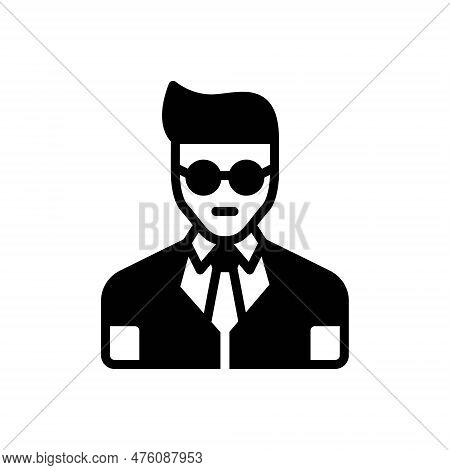 Black Solid Icon For Personnel Staff Employee Workforce Worker Labor-force Cadre Professional Organi