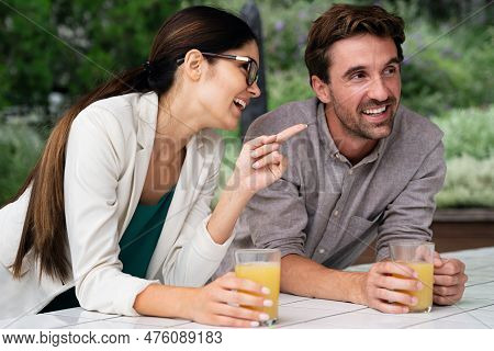 Romantic Loving Couple Having A Date In The Cafe. People Relationship Datin Love Concept.