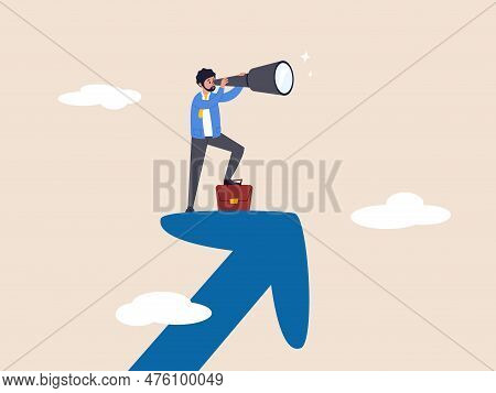 Earning Forecast Concept. Business Opportunity Or Investment And Market Prediction. Future Growth Or