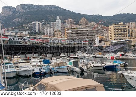La Condamine, Monaco, April 22nd 2023:- A View Of Port Hercules, The Main Port Of Monaco, Located In