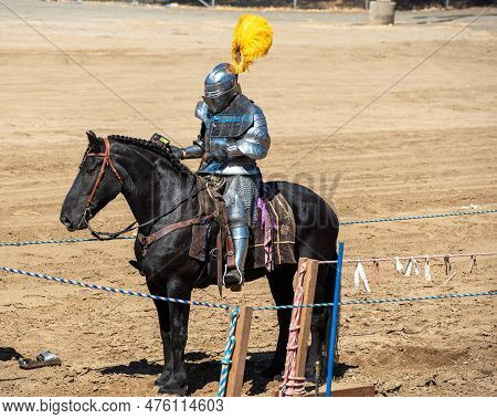 Folsom, Ca, September 24, 2022. Unidentified Young Male At The Folsom Renaissance Faire Dressed As A