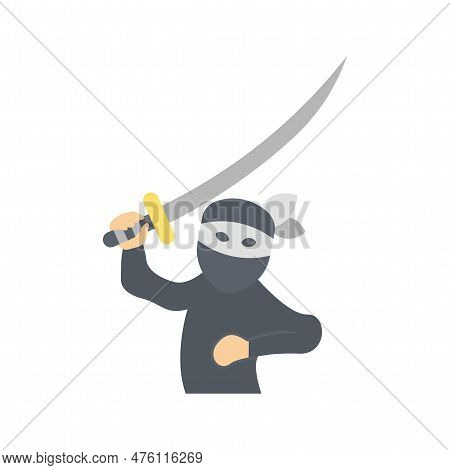 Kenjutsu Icon Vector Image. Suitable For Mobile Application Web Application And Print Media.