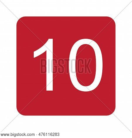 Keycap: 10 Icon Image. Suitable For Mobile Apps, Web Apps And Print Media.
