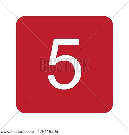 Keycap Digit Five Icon Vector Image. Suitable For Mobile Application Web Application And Print Media