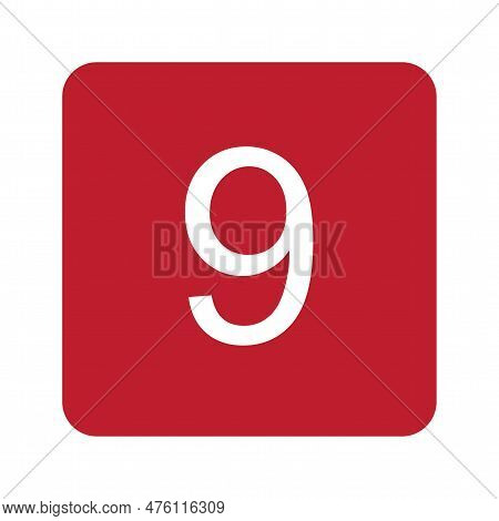 Keycap Digit Nine Icon Vector Image. Suitable For Mobile Application Web Application And Print Media