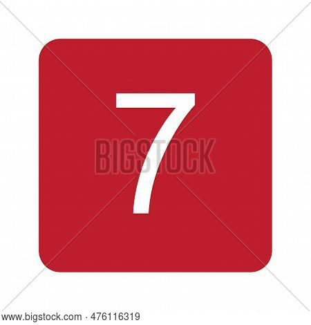 Keycap Digit Seven Icon Vector Image. Suitable For Mobile Application Web Application And Print Medi