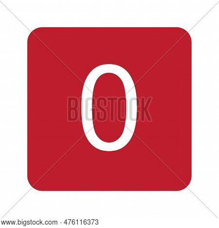 Keycap Digit Zero Icon Vector Image. Suitable For Mobile Application Web Application And Print Media