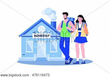 A Couple Booking A Homestay To Experience Local Life