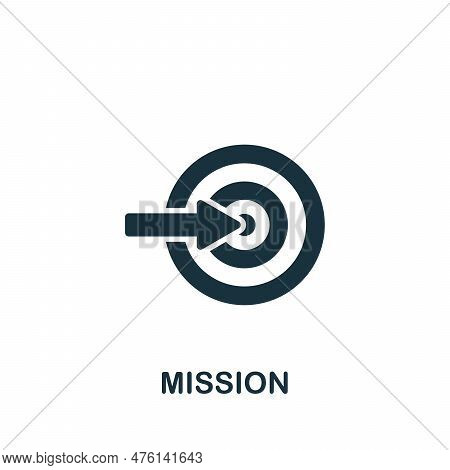 Mission Icon. Monochrome Simple Sign From Challenges Collection. Mission Icon For Logo, Templates, W