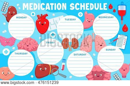 Medication Schedule Vector &amp; Photo (Free Trial) | Bigstock