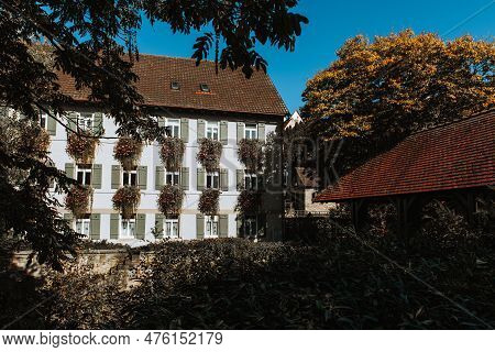 Old National German Town House In Bietigheim-bissingen, Baden-wuerttemberg, Germany, Europe. Old Tow