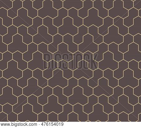 Geometric Abstract Vector Hexagonal Seamless Background. Geometric Modern Ornament. Seamless Modern 