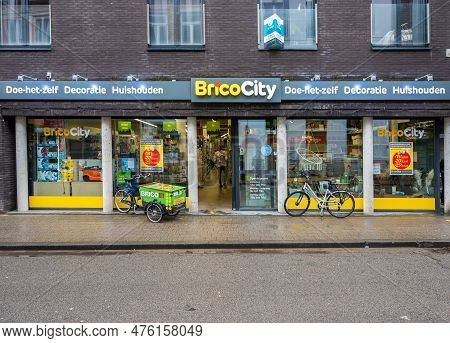 Leuven, Flemish Brabant Region, Belgium - April 1, 2023 - Storefront Of The Retail Do It Yourself Ha