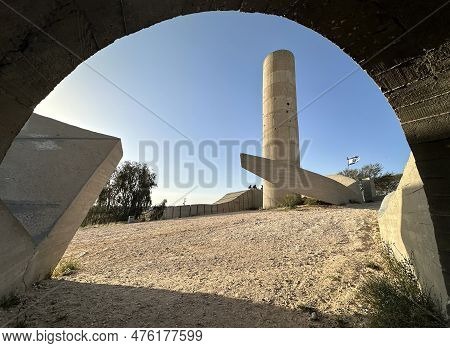 Beer Sheva, Israel - May 06, 2023: Monument In The Memory Of The Members Of The Palmach Negev Brigad