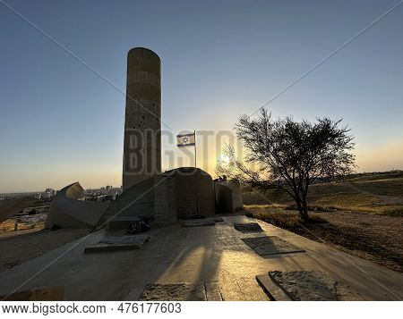 Beer Sheva, Israel - May 06, 2023: Monument In The Memory Of The Members Of The Palmach Negev Brigad