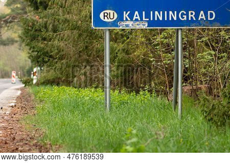 State Border Between Lithuania And The Russian Exclave Of Kaliningrad In Russia Closed Due To Sancti