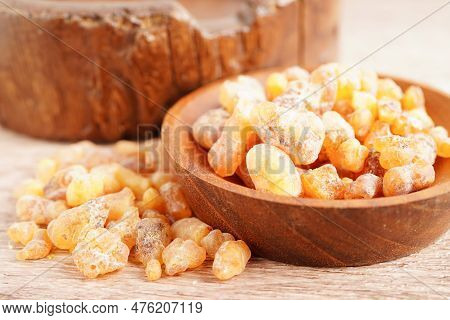 Frankincense Or Olibanum Aromatic Resin Used In Incense And Perfumes.