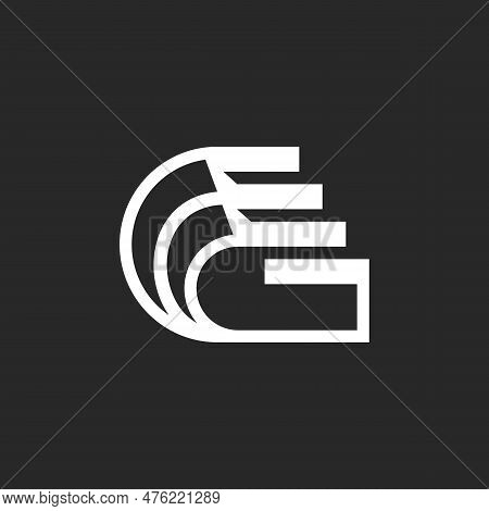 Vector Is Monogram Letter G And Stair. Elegant.