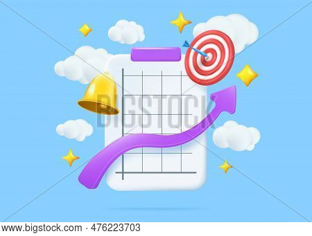 Project Tasks. Business Plan, Growth Career, Manager Or Marketing Work In Office, Professional Targe