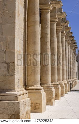 Syracuse, Sicily, Italy - April 29, 2023: Basilica Of Saint Lucia Al Sepolcro. Church Of St. Lucia W
