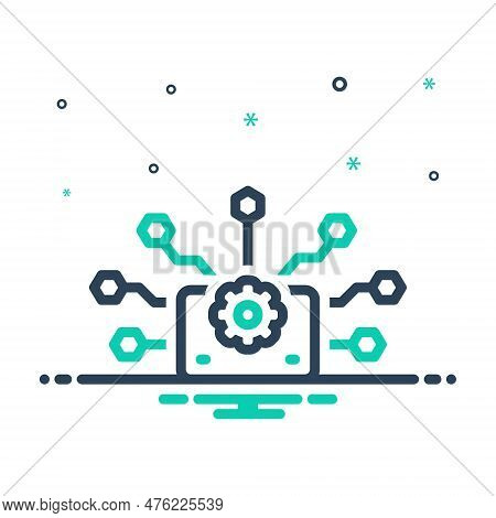 Mix Icon For Generated Starting Stemming Initiate Engender Produce Connector Digital