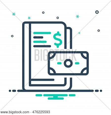 Mix Icon For Fees Incoice Payment Annual-fee Bill Stipend Price Cost Revenue Dairy