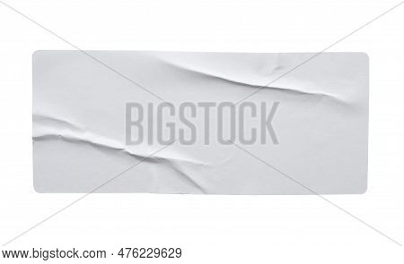 Blank Paper Sticker Label Texture Isolated On White Background