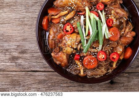Jjimdak, A Korean Braised Chicken Dish. The City Of Andong In South Korea Is Well Known For This Dis