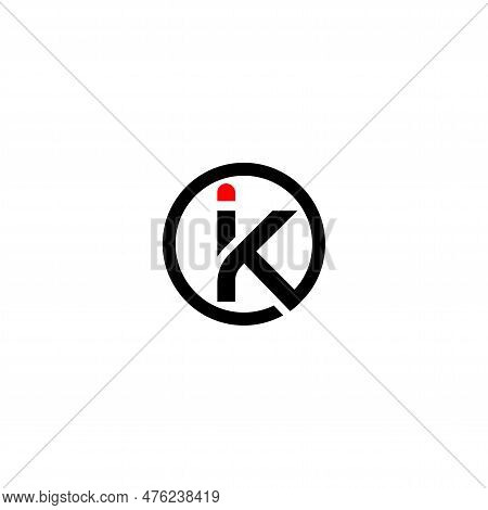 Ik Letter Monogram Initial Logo Design Template. Simple Modern Style Ik Logo Design.