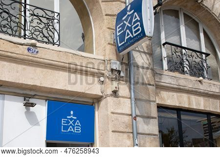 Bordeaux , Aquitaine  France - 05 09 2023 : Exalab Logo Brand And Text Sign Front Medic Facade Local