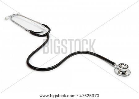 흰색 바탕에 stetoskop